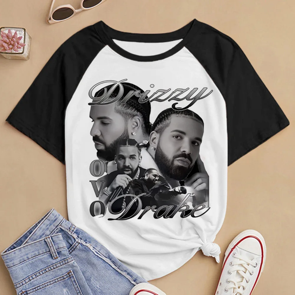 

Drake top women anime summer harajuku top girl comic clothes