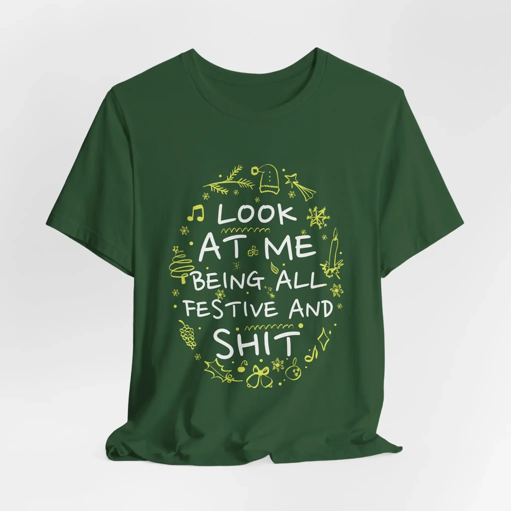 Schau mich an, ich bin ganz festlich, lustig, sarkastisch, zu Weihnachten, für den Urlaub geeignet, Ugly-T-Shirt