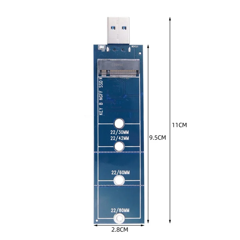 Адаптер SSD M2 на USB, адаптер M.2 на USB, B Ключ M.2 SATA протокол SSD, адаптер NGFF на USB 3,0 SSD карту