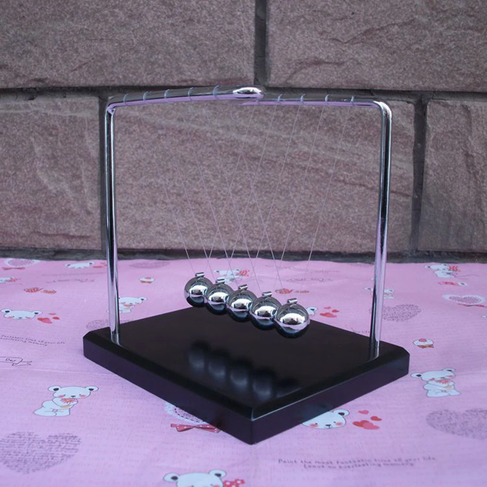 Perndulo de Newton de madera maciza, parachoques de bola, regalo científico, decoración para el hogar y la Oficina, adorno de escritorio, física educativa