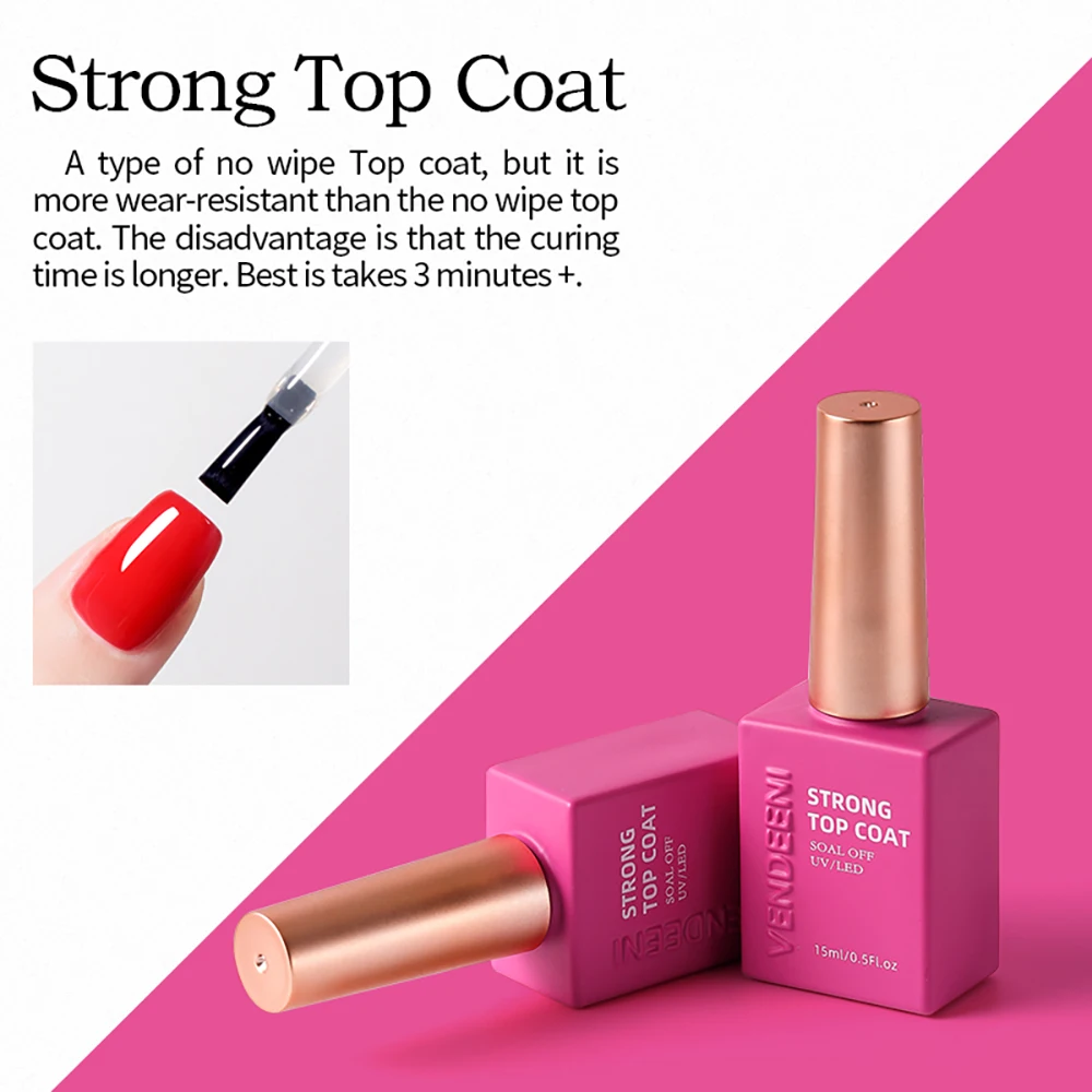 Vendeeni 27 Arten UV-Funktionsgel Nagellack Basislack Chrom Matt Top Coat Blüten-Folientransfer-Gel Universelles Katzenaugen-Gel – Detail 8