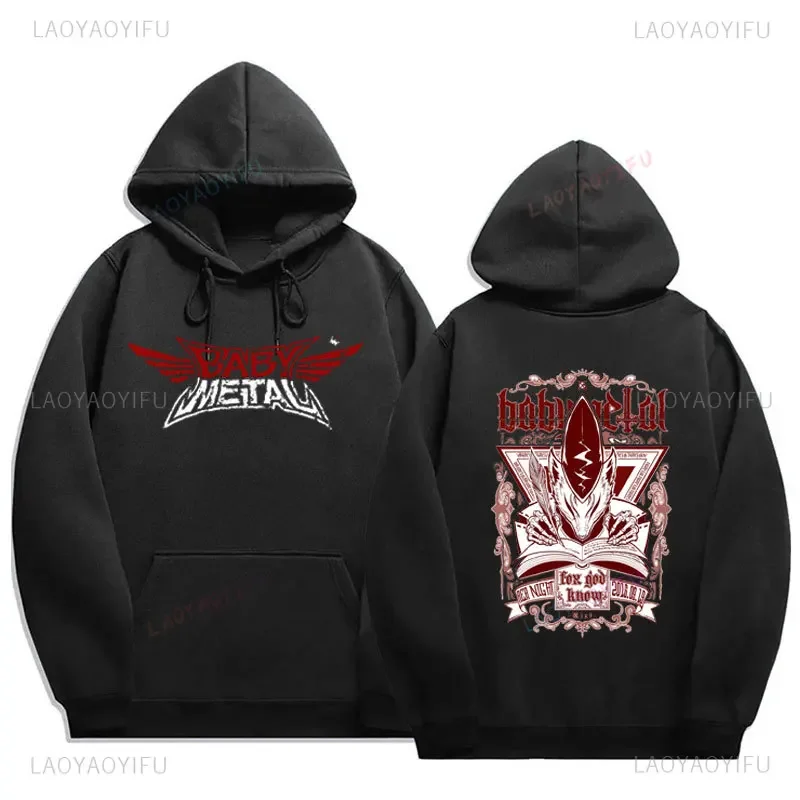 Sudadera japonesa Babymetal Metal Galaxy Death Metal Band para hombre Hip-hop Rock Band Casual Otoño Invierno sudaderas con capucha jerseys cómodos