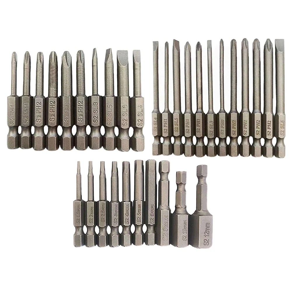 50mm 75mm Cross Head Screwdriver Bits Slotted Screwdriver Bit Quick Change Screw Driver Bit Hand Tools