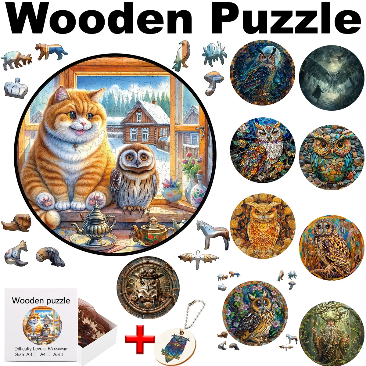 

Animal Puzzle Animals Wood Board Games for Children Intelligence Puzzles Building Blocks Hobby Hell Difficulty Montessori Baby