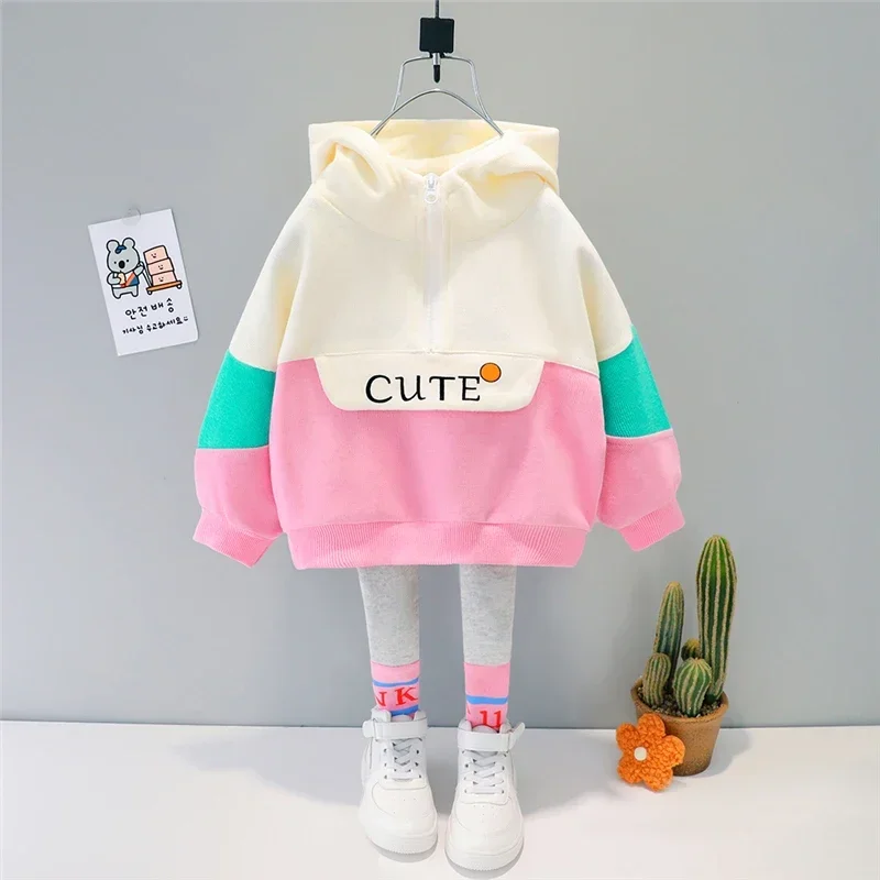 New Girls Clothes Spring Autumn Baby Kids Clothing Sets Hooded Casual T Shirt Pants Toddler Infant Tracksuit Children Outfits