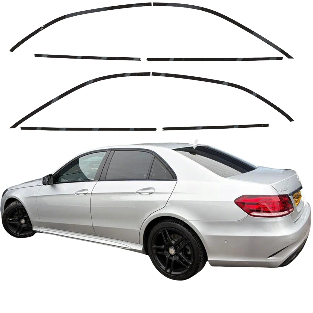 

Наклейка на оконную рамку Chrome Delete для Mercedes-Benz E-Class W212 2009-2016, глянцевая/матовая черная внешняя наклейка
