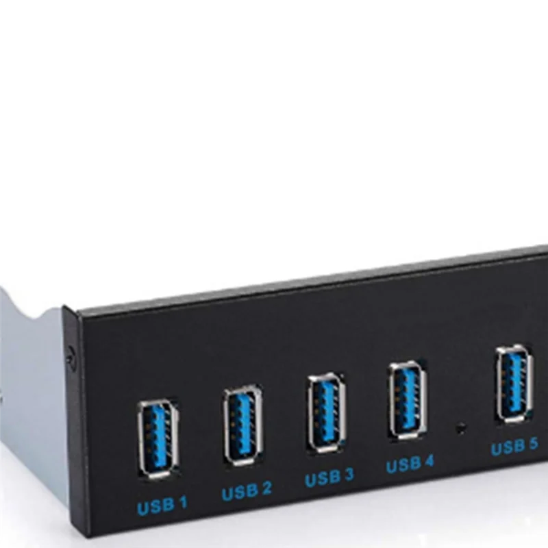 Hub de panel frontal confiable USB3 5,25 USB 3.0 de 8 puertos, divisor USB multiusos, USB-HUB para PC;