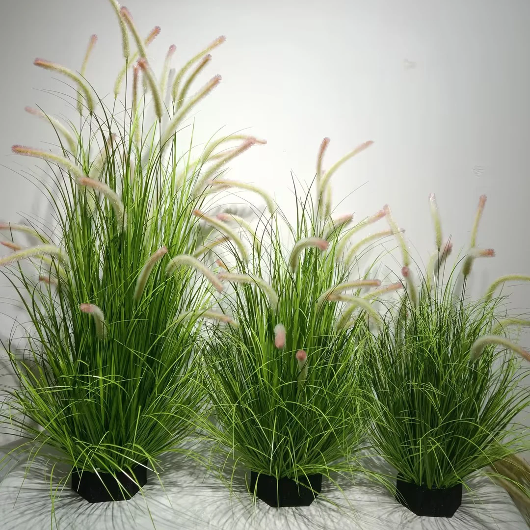 

Dog tail grass simulated flower reed fake simulated green plant caterpillar cat tail fake flower box
