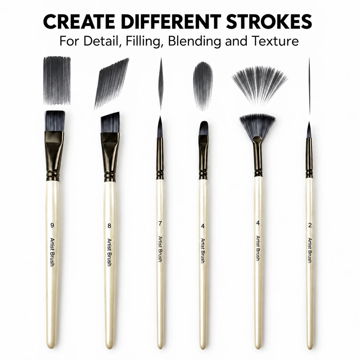 ชุดแปรงวาดภาพศิลปะ 6 ชิ้น ด้าม - Gouache Paint Set บทวิจารณ์และราคา