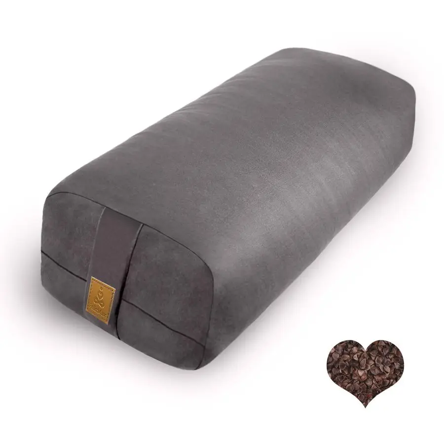 

Подушка для медитации прямоугольная с гречневым наполнителем, 24x10.5x5.5 дюймов, с поддерживающим эффектом, чехол 100% хлопок, подушка для йоги