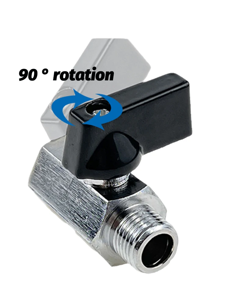 Messing Kugel Ventil 1/8 "1/4" 3/8 "1/2" BSP Gewinde Mini Männlichen Zu Weiblichen Luft Kompressor Wasser gas Öl Abschaltung Ventil – Detail 1