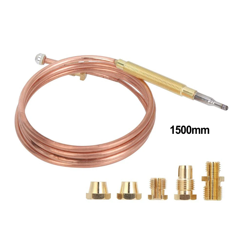 

1set Thermocouple 1200mm 650℃ Thermocouple Replacement For Gas Furnaces Boilers Water Heaters Gas Fire M9 Thermocouple Connector