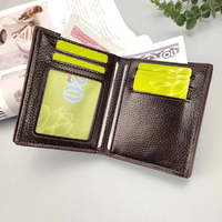 Men Multi-Slot Coin Pocket Short PU Leather Wallet Business Credit ID Card Holder Wallet Men Purse Simple Dollar Coin Money Bags