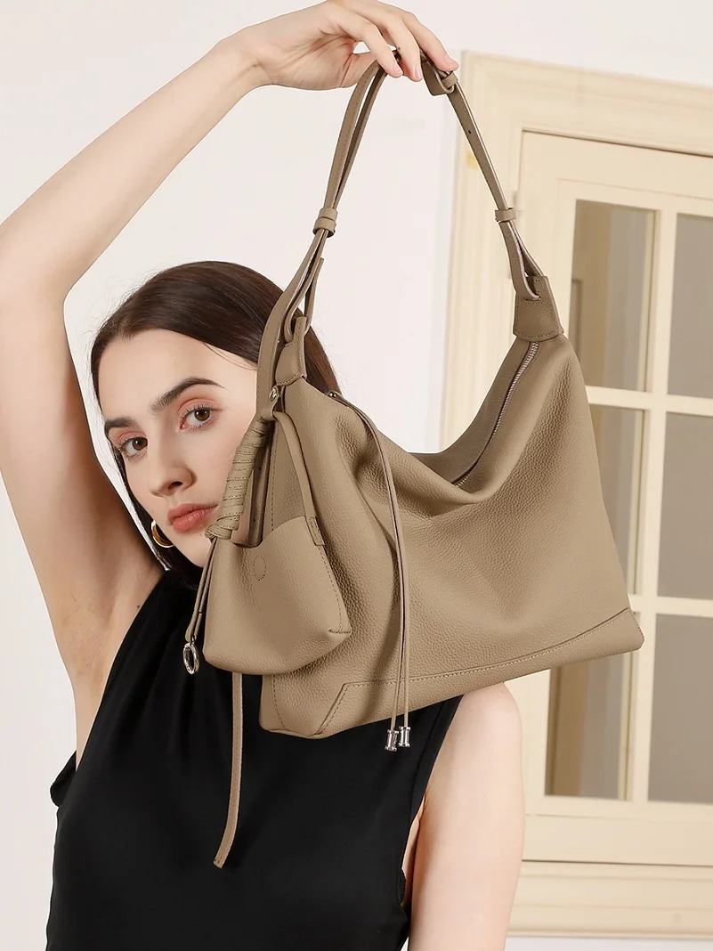 

100% Genuine Cowhide Leather Women Handbags Fashion Ladies Shoulder Bags Female Sling Bags