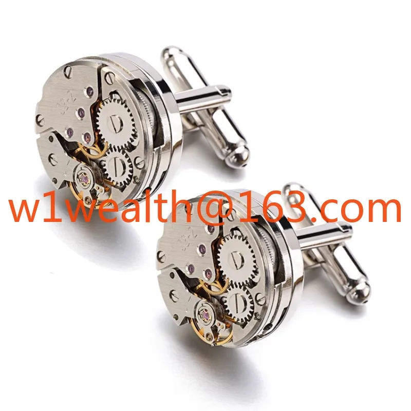 

High-end French cufflinks mechanical movement cufflinks men's novel design light luxury shirt shirt cuff buckle gift