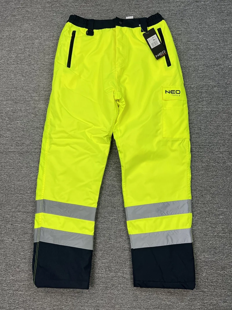 

Winter Outdoor Windproof Waterproof Cotton Work Trousers Profional Reflective Strip Night Work Cotton Pants Youth Casual B...