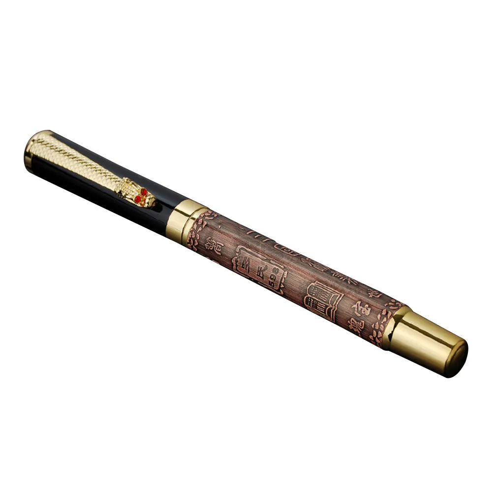 

Artisan Fountain Pen Sculpted Classic Look Exceptional Ink Flow Smooth Handwriting Experience Luxe Inlaid Finish Red Brown