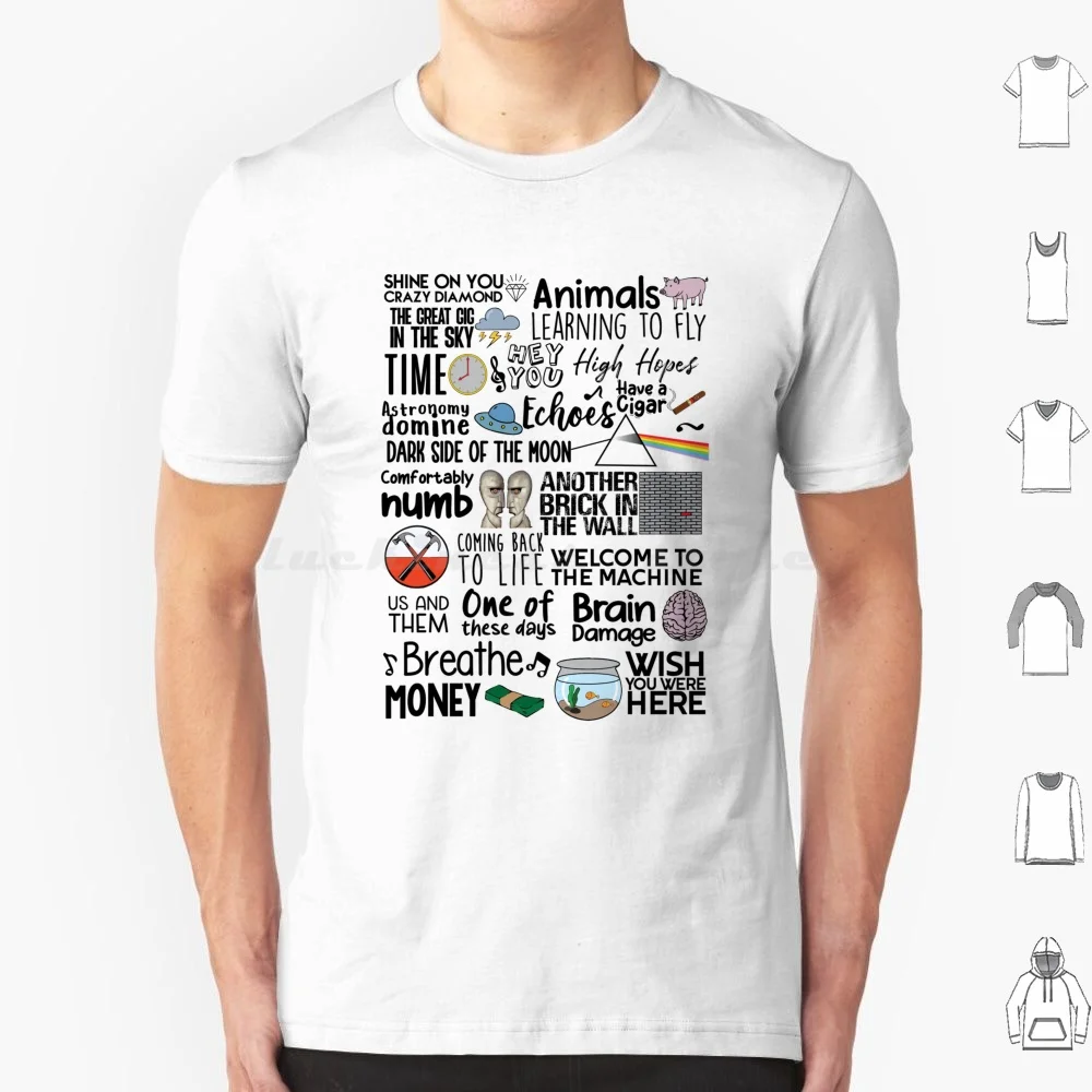 Camiseta Dark Side Of The Doodle talla grande 100% algodón Fan Art Fanart música la pared Hey You cómodamente entumecido Band letras de cerdo