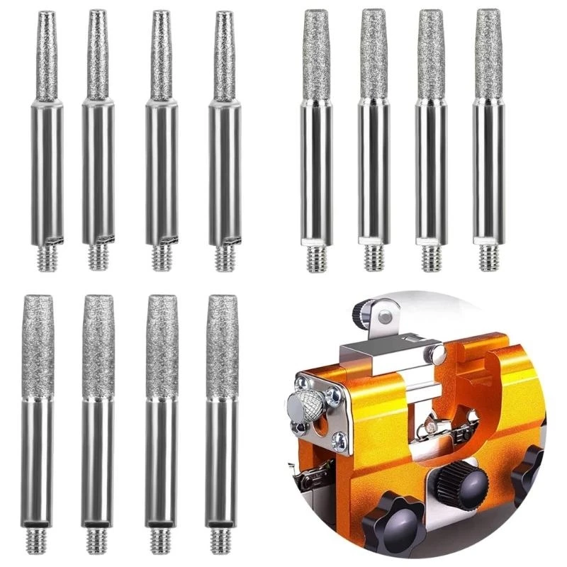 

G6KF 12pcs 4 мм/4,8 мм/5,5 мм заостренные головки заточки цепи, подходящие для нескольких размеров цепи