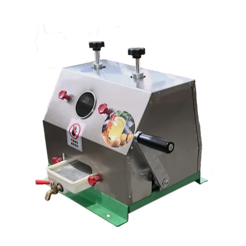 

Small stall commercial sugarcane juicer stainless steel hand crank manual sugarcane ginger press sugarcane juicer
