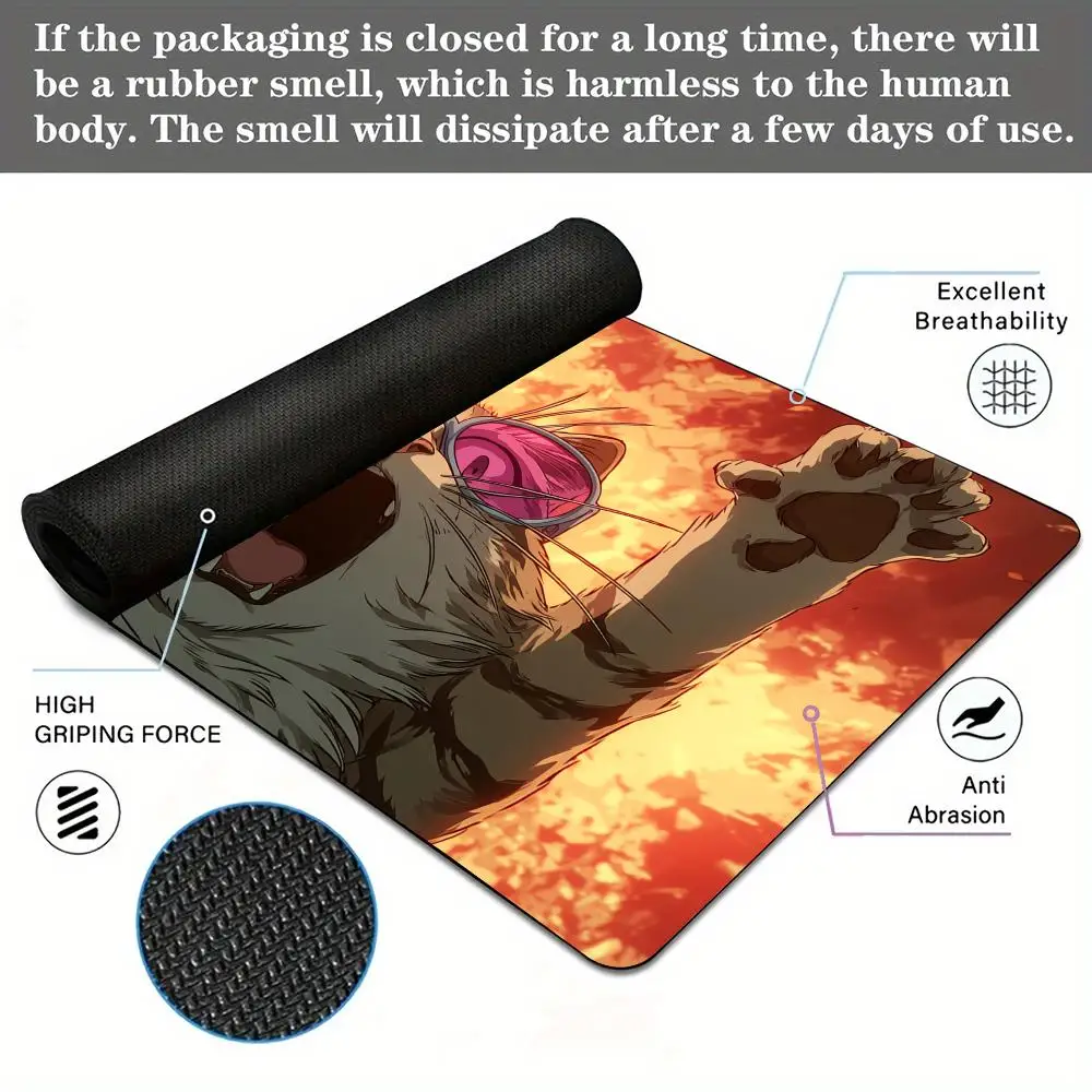 Lively DJ cat anime playmat Mouse Pad Desk Mat gaming mats rubber anti-slip Durable pc accessories keypad mousepads maus pad rug