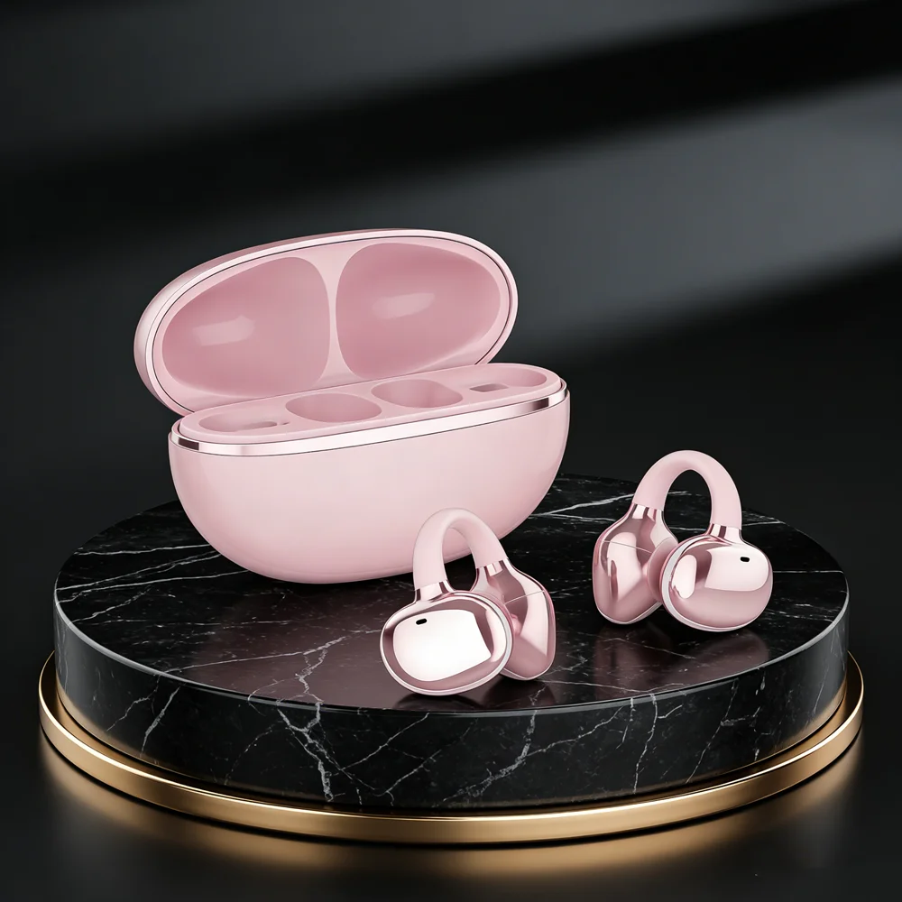 Bluetooth Headset 5.3 Wireless Air Conduction Headphones Cli