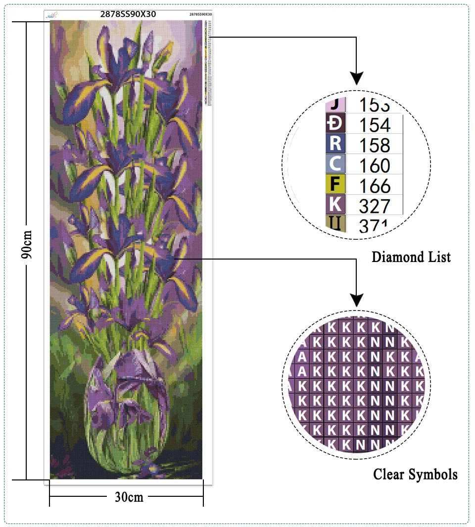 Nuovo pieno quadrato 5d pittura diamante Iris fai da te diamante ricamo punto croce fiori mosaico ricamo decorazioni per la casa Kit artigianale arte