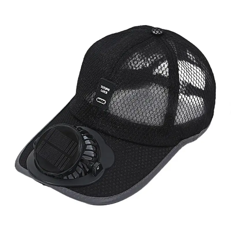 Outdoor Air Cool Fan Hat Cap With Solar Sun Power Cool Fan For Cycling Energy Save USB Batteries Required Fishing Summer Sport