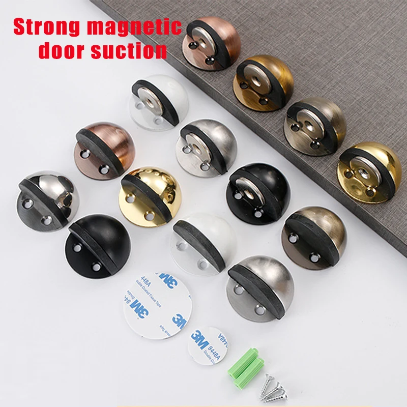 

304 stainless steel rubber magnetic door stop punch free anti-collision door stop, hidden door stop, door hardware floor install