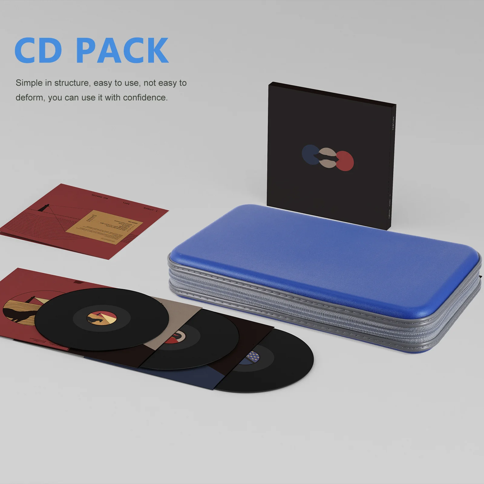 

80-Slot Cd Case Dvd Organizer Storage Pouch Media Holder Portable Travel Accessory for Disc Collection Protection