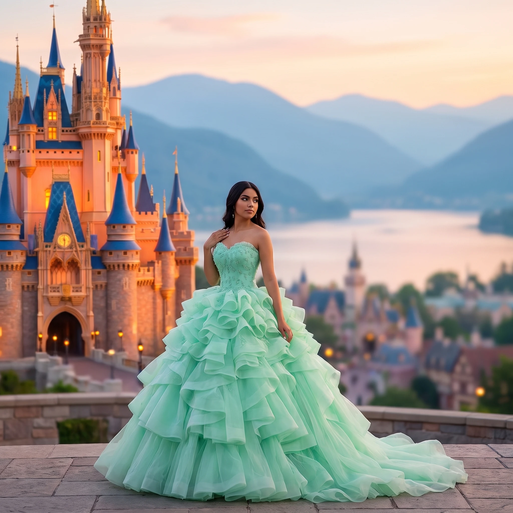 Women Customized Green Formal Party Dress Fashion Strapless Quinceanera Dresses Sleeveless Summer Evening vestido de 15 quinceañ