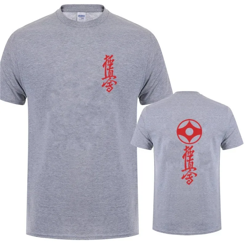 Summer Kyokushin Karate T Shirts Cool Printed Mens Short Sleeve Cotton Japan Karate T-shirt Man Funny Tee Shirt OT-602