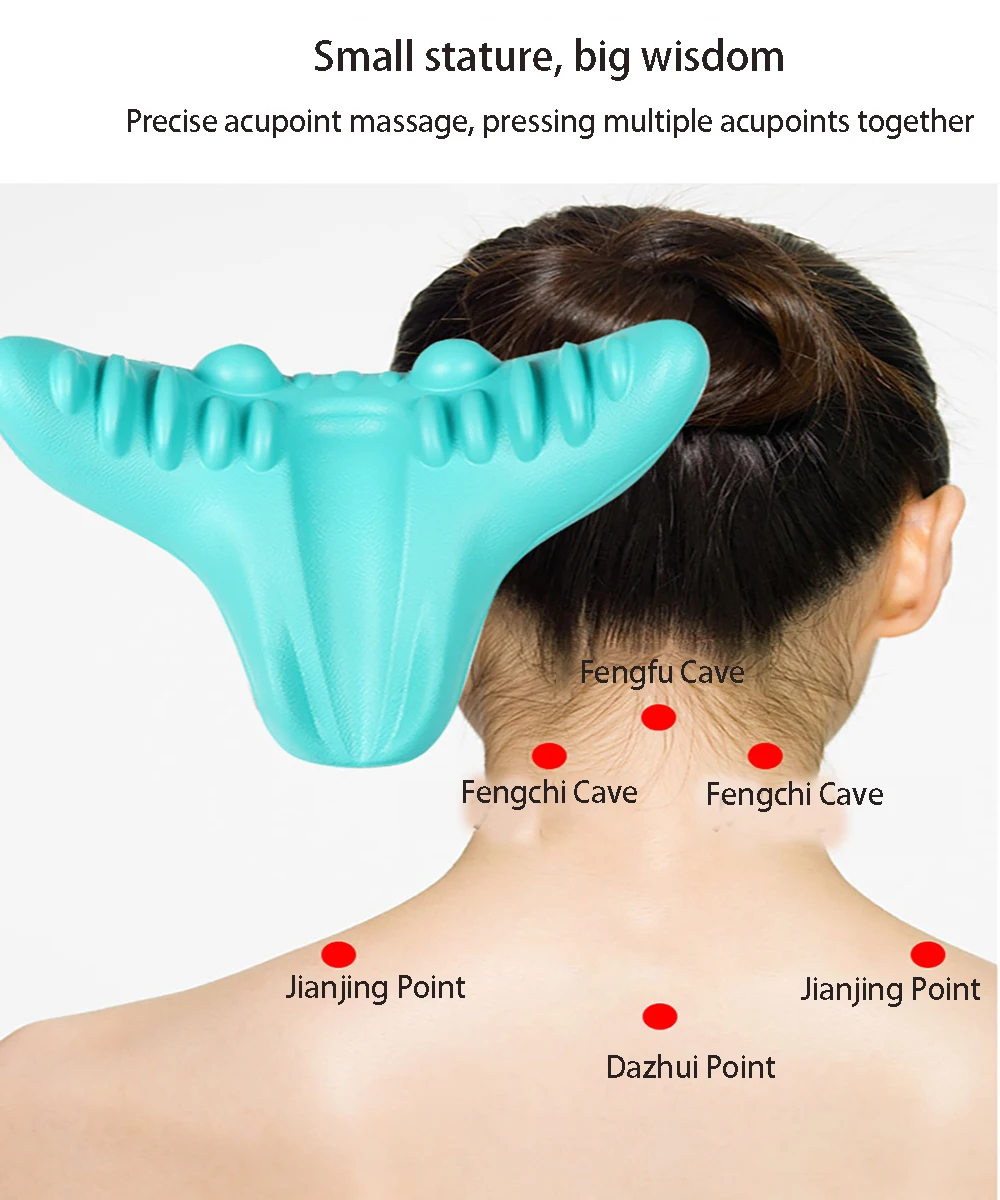 Neck Hump Posture Corrector Pillow Neck Stress Relaxing Massage Pillow Neck Corrector Back Support Traction Pillow