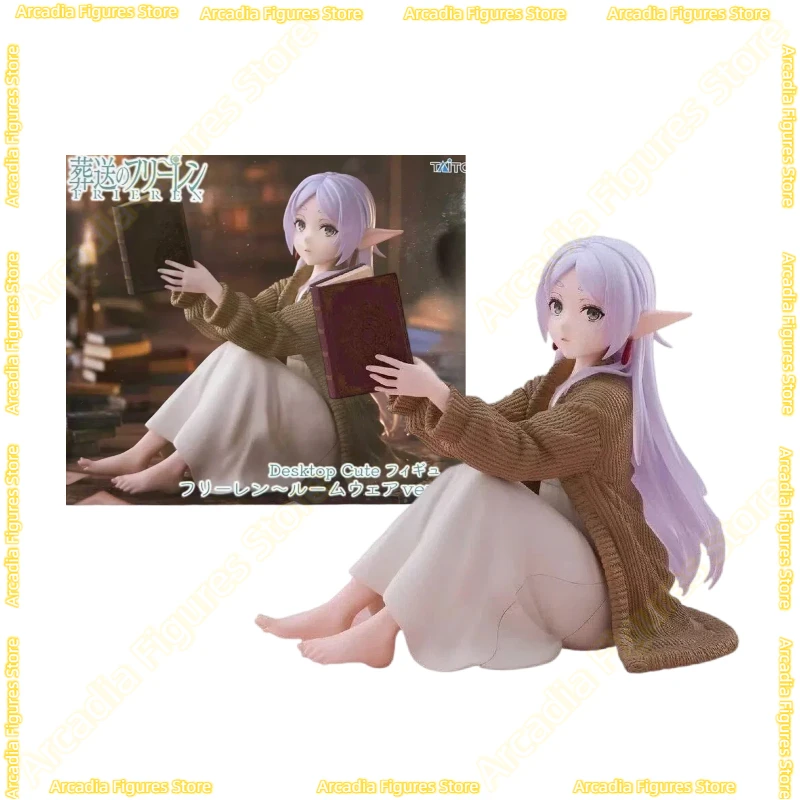 Original Genuine TAITO Frieren: Beyond Journey's End Frieren Sitting Posture Anime Figures Model Collection Desktop Doll Toys