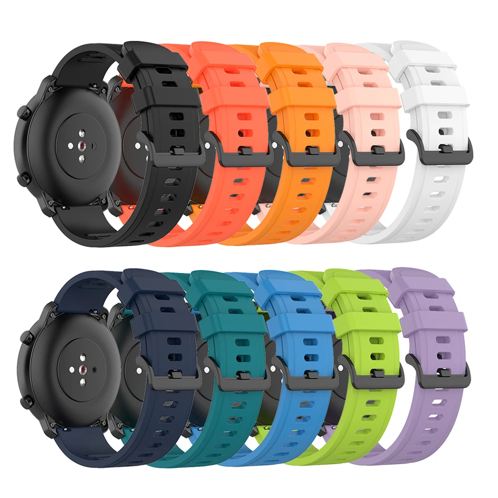 20 مللي متر 22 مللي متر سيليكون حزام ل Huami Amazfit GTR 42 مللي متر 47 مللي متر استبدال حزام (استيك) ساعة ل Garmin Venu SQ Forerunner 245 255