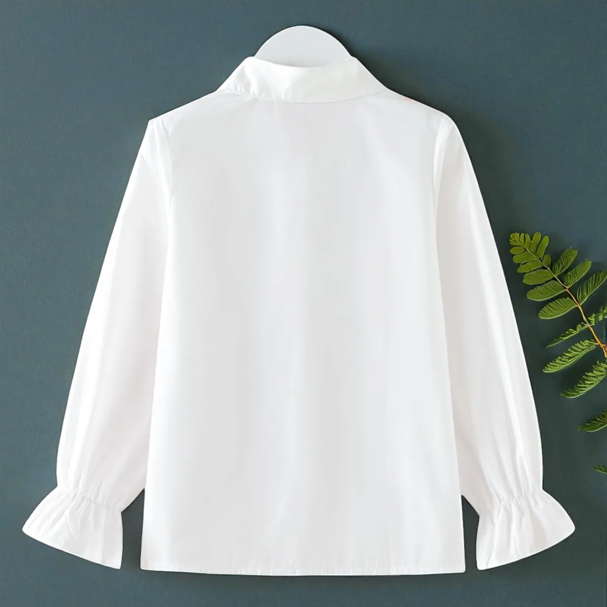 Big Kids White Shirts Baby Girls Lace Blouses Trendy Kids Blouse Long Sleeve Preppy Cotton Girls Clothes Back to School Uniform