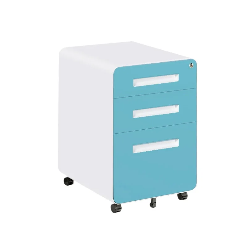 

File Cabinet, Pre-Assembled Except Wheels and Handles, Office Filing Cabinet with Lock, for A4, Legal, Letter Sized Documents