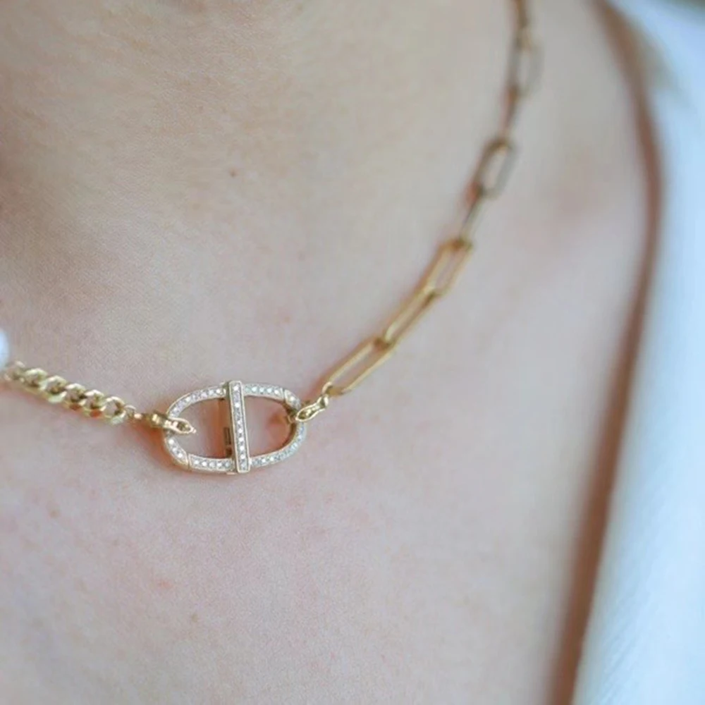 Sinya النقي 18k الذهب الماس موصل عالمي لانهائي مشبك قفل المشبك Au750 مجوهرات Findings بها بنفسك النتائج مكونات اكسسوارات