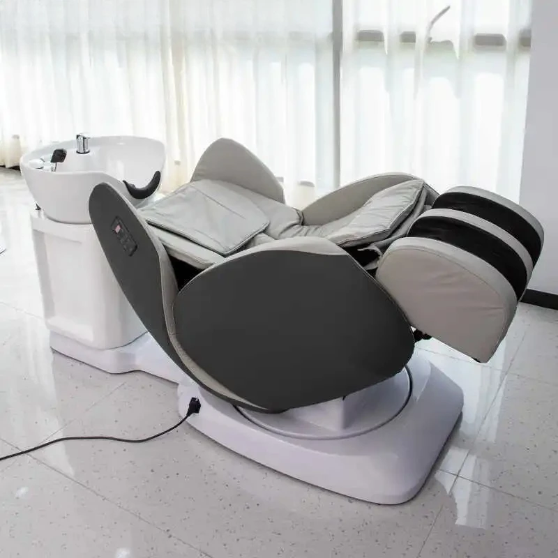 

Электрическое массажное кресло-кровать для мытья головы, многофункциональное, с поворотным механизмом, для ухода за кожей головы