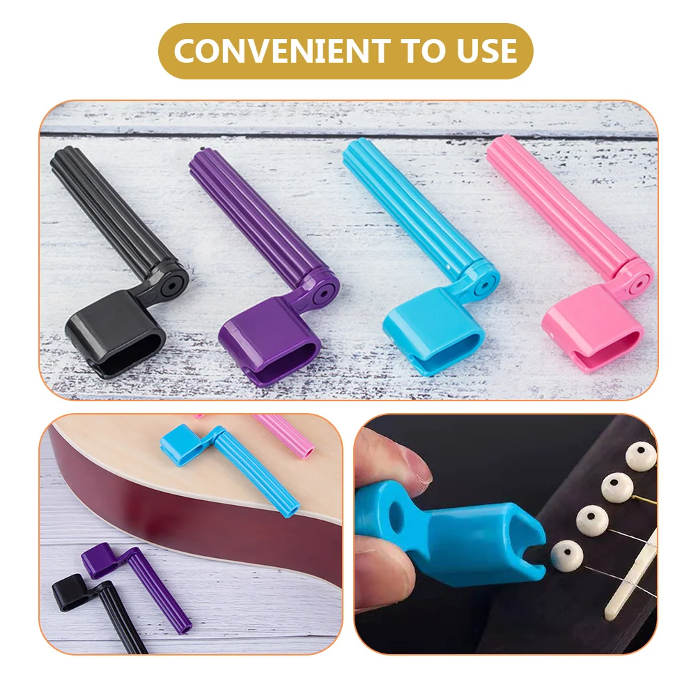 

12 Pcs Guitar Tuner Acoustic Tool Peg Winder Supply Replacement Maintenance Abs Plastic Accessories String Bass