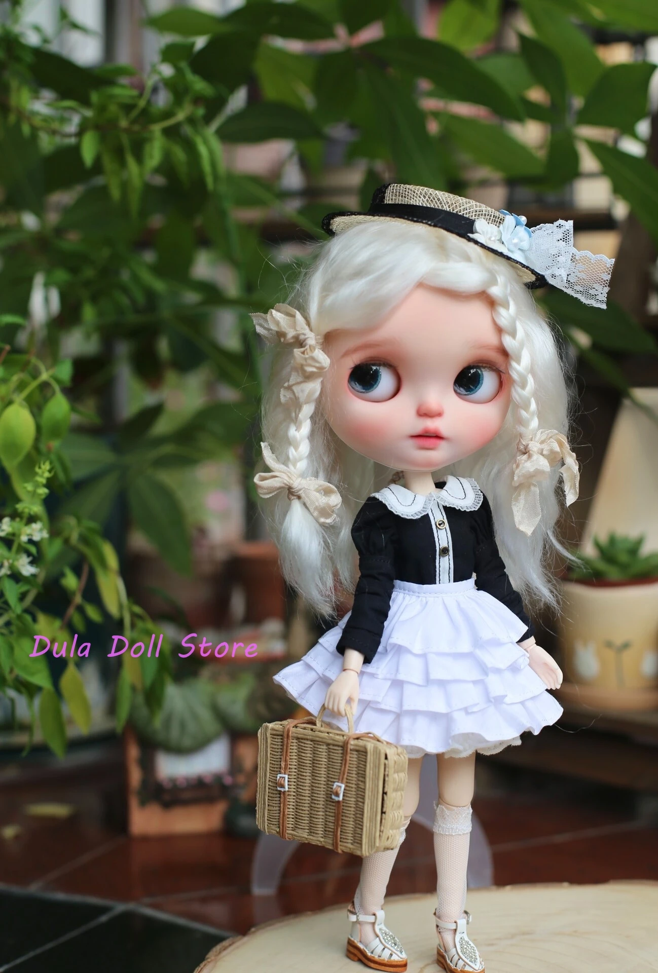 

Одежда для кукол Dula, черно-белая юбка-торт для Blythe Landoudou Landazz Qbaby ob24 ob22 Azone Bjd Doll