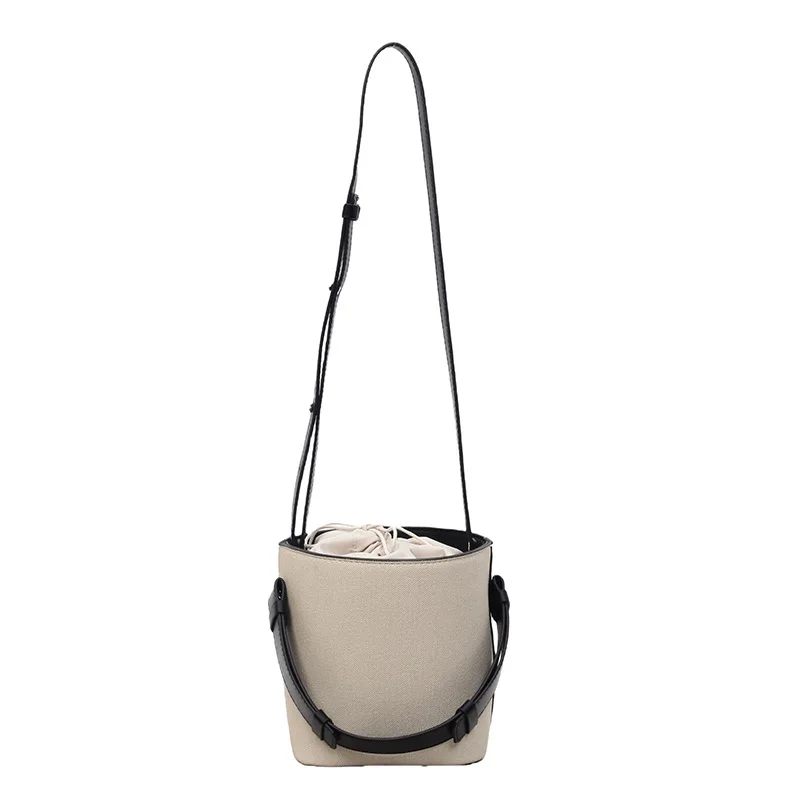 

2025 Niche Women‘s Color Block Bucket Bag, Genuine Leather Multi-way Crossbody Shoulder Tote, Vintage Chic Large Capacity Purse