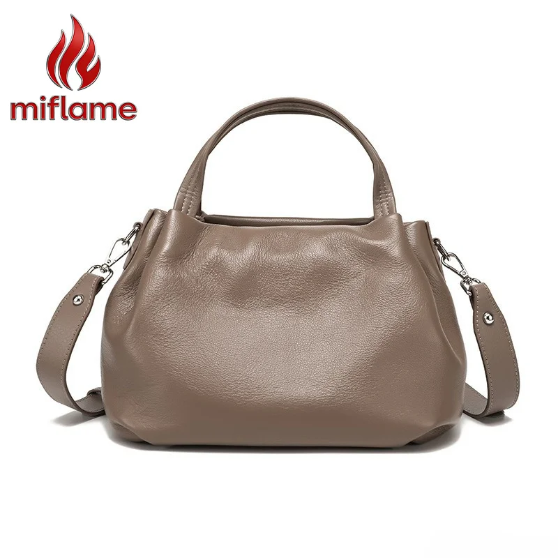 Minimalist Slouchy Shoulder Bag for Women Elegant Everyday Top Grain Leather Convertible Crossbody Strap Large Capacity Interior