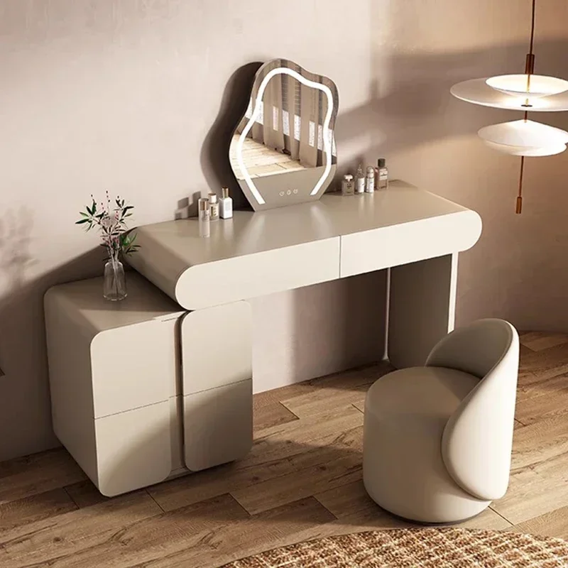 

Nordic Furniture Home Bedside Table Dresser Girls Woman Dressing Makeup Modern Salon Bedroom Luxury Vanity Room Rooms Organizer