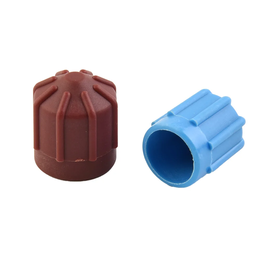 A/C Valve Cap Air conditioning valve core set Dust Cover AC Auto High/Low Voltage R134a Plastic Refrigerant Valve Useful