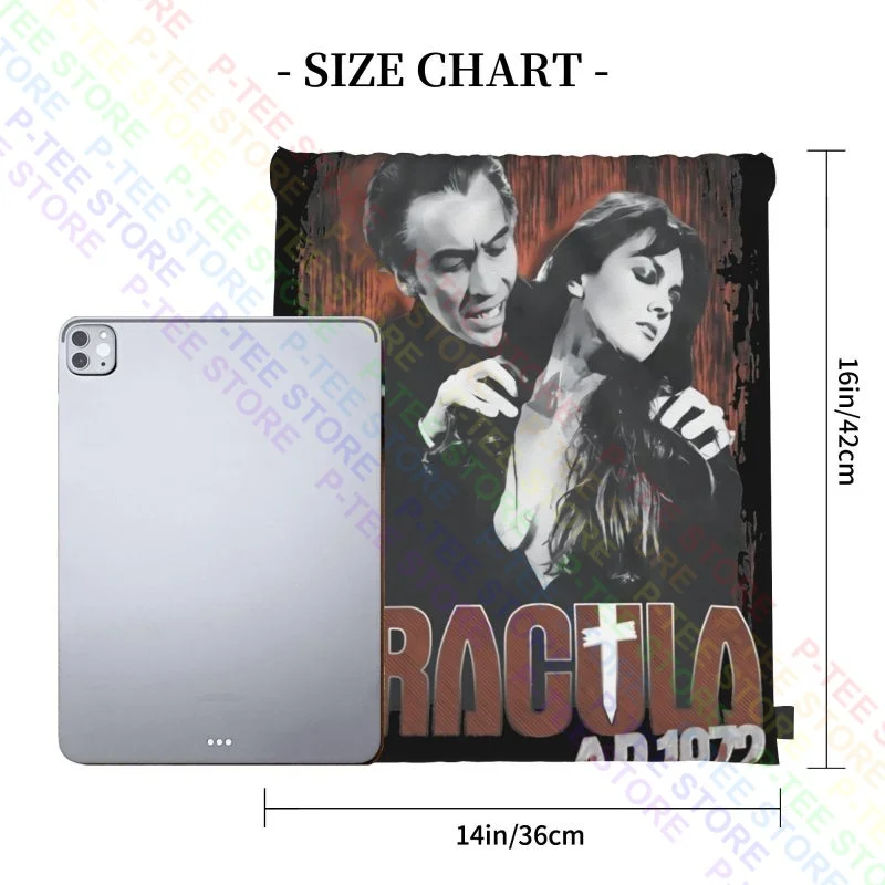 Dracula Ad 1972 Hammer Horror Movie Christopher Lee Drawstring Bags Gym Bag Creative School Sport Bag