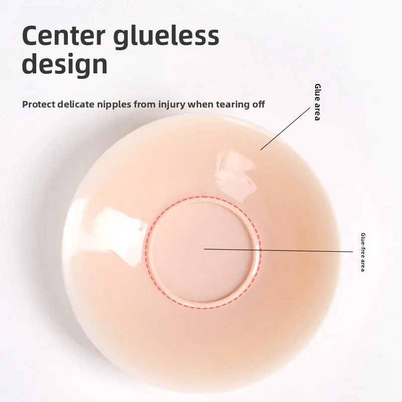 Zelfklevende gratis tepelhoezen 100% puur siliconen pasteitjes Gevoelige huid Onzichtbaar No Show Herbruikbare bloemblaadjes Dun Lichtgewicht