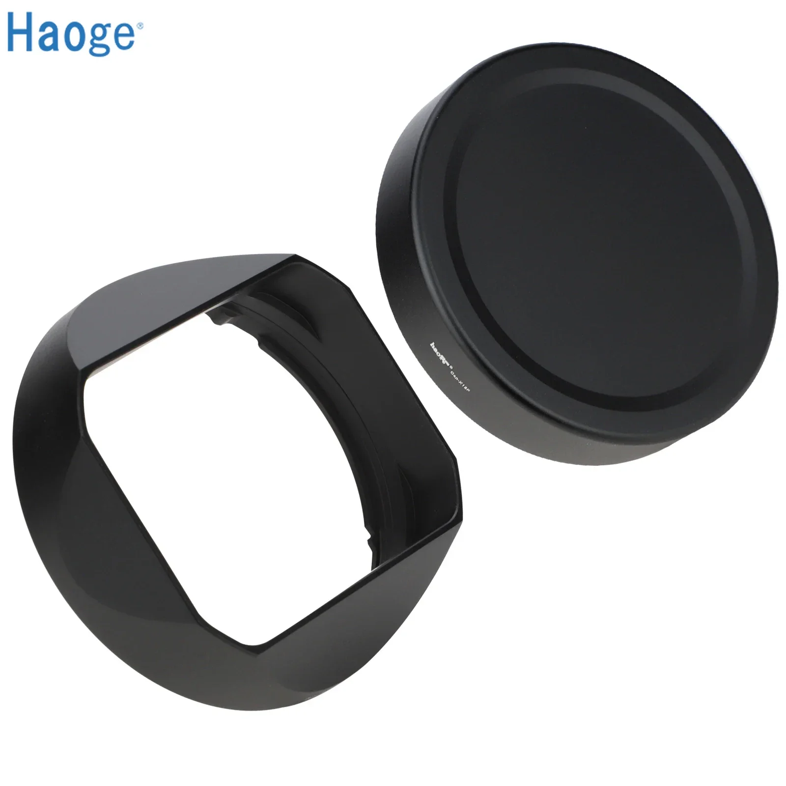Haoge Lens Hood com tampa frontal de metal, baioneta quadrada para Fujifilm XF, LH-X18F, 18mm, F1.4 R LM WR