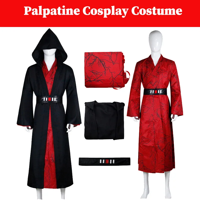 

Palpatine Cosplay Costume Movie Space Battle Male Roleplay Cloak Belt Clothing Men Adult Male Disguise Halloween Party Suits