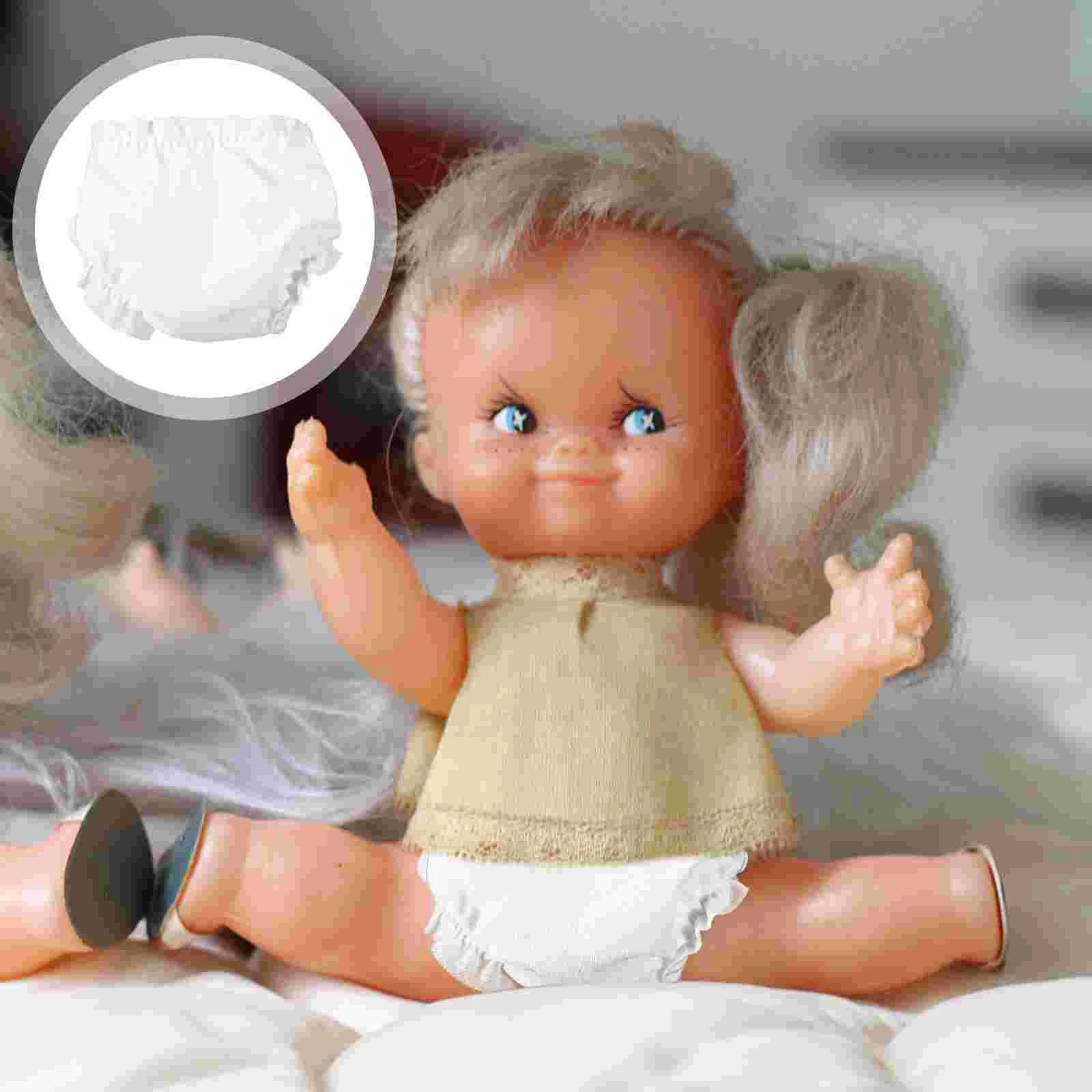 

12 Pcs Girl Toys Panties Accessories Newborn White Mini for Dolls Child